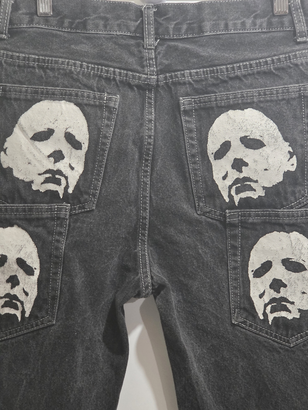 Men's Horror Streetwear Jeans Y2K Hip Hop Jeans - Picture 6 of 13